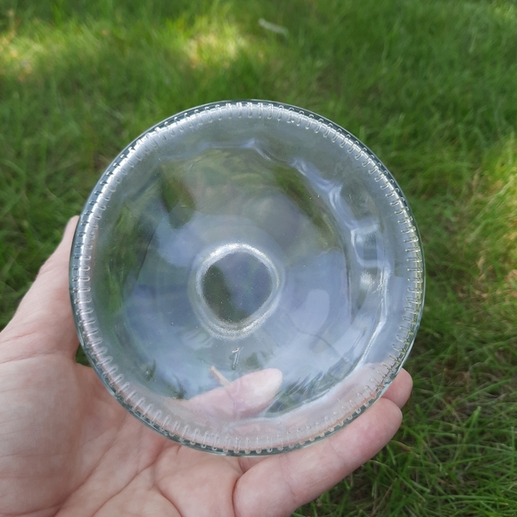 Vintage Thick Clear Glass Fluted Bud Vase - Picture 5 of 6